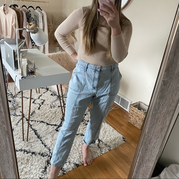 Universal thread high rise slim straight light wash jeans - Picture 2 of 4